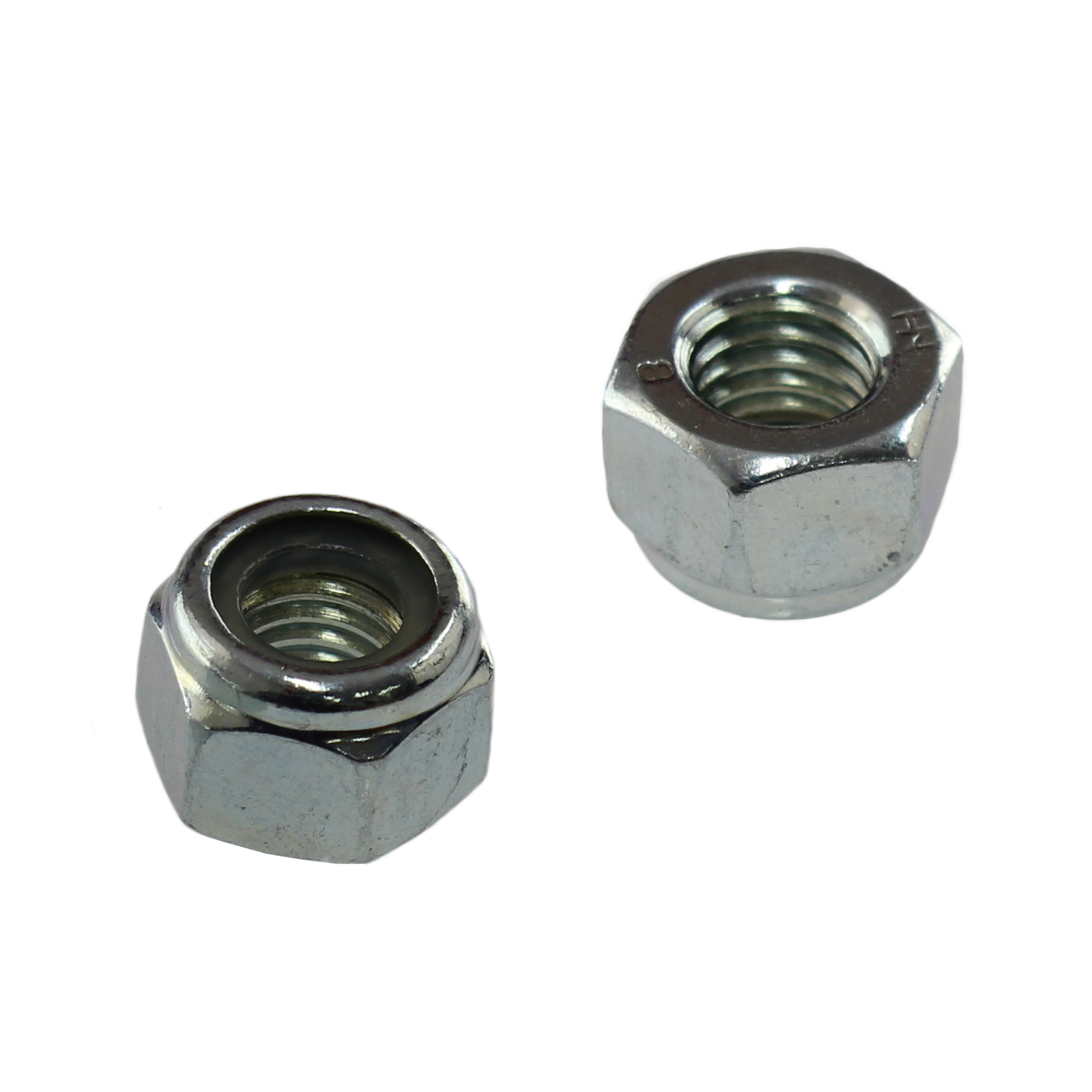 Gas strut ball Nyloc nut zinc plated or stainless steel